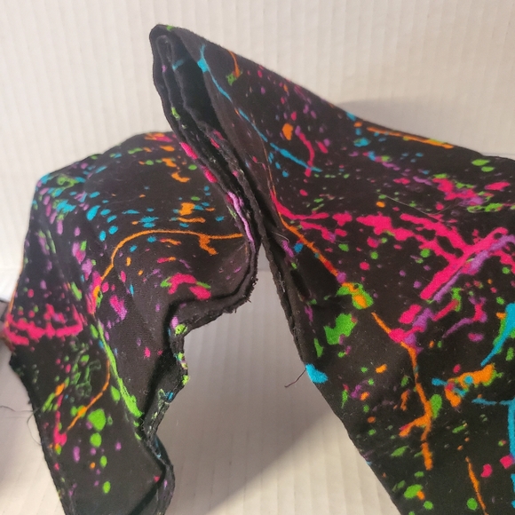 Emo Bandanas Checkered Paint Splatter Fingerless Knit Gloves Lot of 3 - Picture 7 of 12